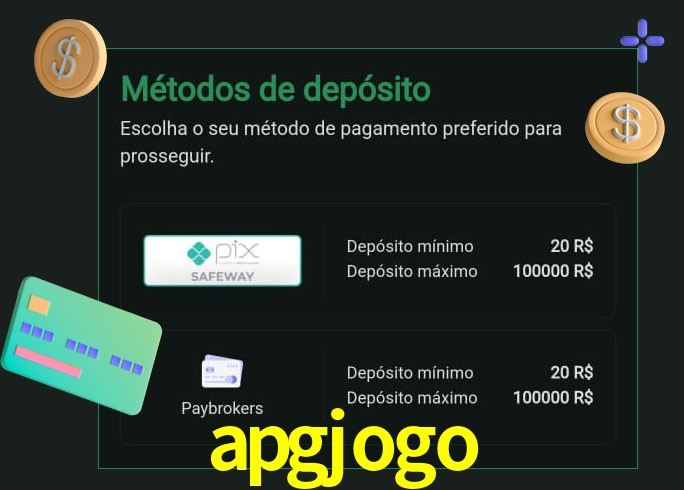 O cassino apgjogo oferece uma grande variedade de métodos de pagamento